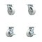 Service Caster 5 Inch Semi Steel Swivel Caster Set with Roller Bearings 2 Brakes SCC-30CS520-SSR-2-TLB-2 - alternate 1